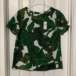 New Ann Taylor vintage vacation leaf top Small (JJ